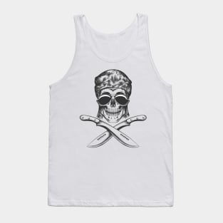 Skull with machete Tank Top